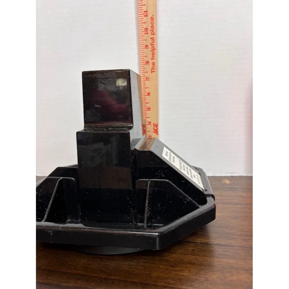 3M Post-it Black Rotating Desk Organizer Caddy with Tape Dispenser Swivel Base